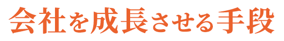 会社を成長させる手段
